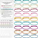 36 Sets Christian Gifts Bulk Scripture Bracelets Adjustable Bible Bracelets Fruit of The Spirit Handmade Braided Religious Gifts for Teachers Students Church Sunday School Party Favors