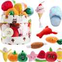 Nocciola Dog Squeaky Toys, Plush Small Dog Toys for Dogs, Stuffed with Squeakers, 12 pcs Puppy Toys with a Carrying Bag for Small Medium Size