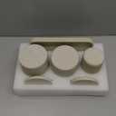 ZCCZ Beige Bathroom Accessories Set 6 Pieces - Toothbrush Holder, Lotion Dispenser, Qtip Container, Vanity Tray, Tumbler - Countertop Organizer for Bathrooms - Elegant and Functional Dcor Set