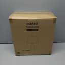 EDISHINE 21.85" Farmhouse Table Lamp, Rustic Bedside Lamp, Water Transfer Walnut Wood Grain Metal Base, Beige Linen Shade, Minimalist Nightstand Light for Living Room, Bedroom, Office, E26 Base