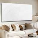 NBAODAN White Abstract Canvas Wall Art for Living Room Minimalist Home Decor Textured Wall Decor Line Art Oil Painting for Bedroom Dining Room 24x48 Inch