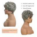 Pixie Cut Wig Short Wigs for Black Women Short Pixie cut Wigs for Black Women (Black Mixed With White)