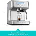 CASABREWS Ultra Espresso Machine with LCD Display, Espresso Maker with Powerful Milk Frother, Customizable Brewing Temperature, Provides Barista-Level Lattes and Cappuccinos, Gift for Men & Women