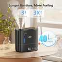 JRD Humidifiers for Bedroom, Ultrasonic Humidifier 4L for Large Room, Cool Mist Top-Fill, 40H Run, 12H Timer, 360 Nozzle, Aroma Diffuser, 7-Color Night Light for Home, Office, Baby, Pets, Plants