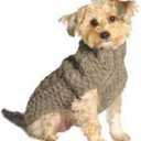 Chilly Dog Cable Dog Sweater, XX-Large, Grey