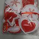 12 Pcs Christmas Felt Ornaments for Tree Decoration Snowflake 3D Hanging Decoration Jingle Bell Heart Classic Red White Hanging Felt Craft Decor for Christmas Winter Party Favors Gifts