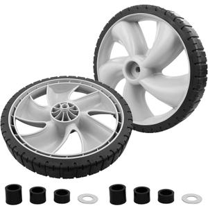 HQPASFY 490-324-0002 Rear Wheels 12 Inch Rear Wheels 12x1.75" Plastic Wheel Compatible with Craftsman Lawn Mower, 2 Pack