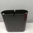 Black Slim Rectangular Plastic Trash Can with Press Type Lid,12 Liter / 3.2 Gallon Narrow Trash Bin with Pop-up Lid for Toilet,Bedroom,Bathroom,Office,Kitchen,Powder Room