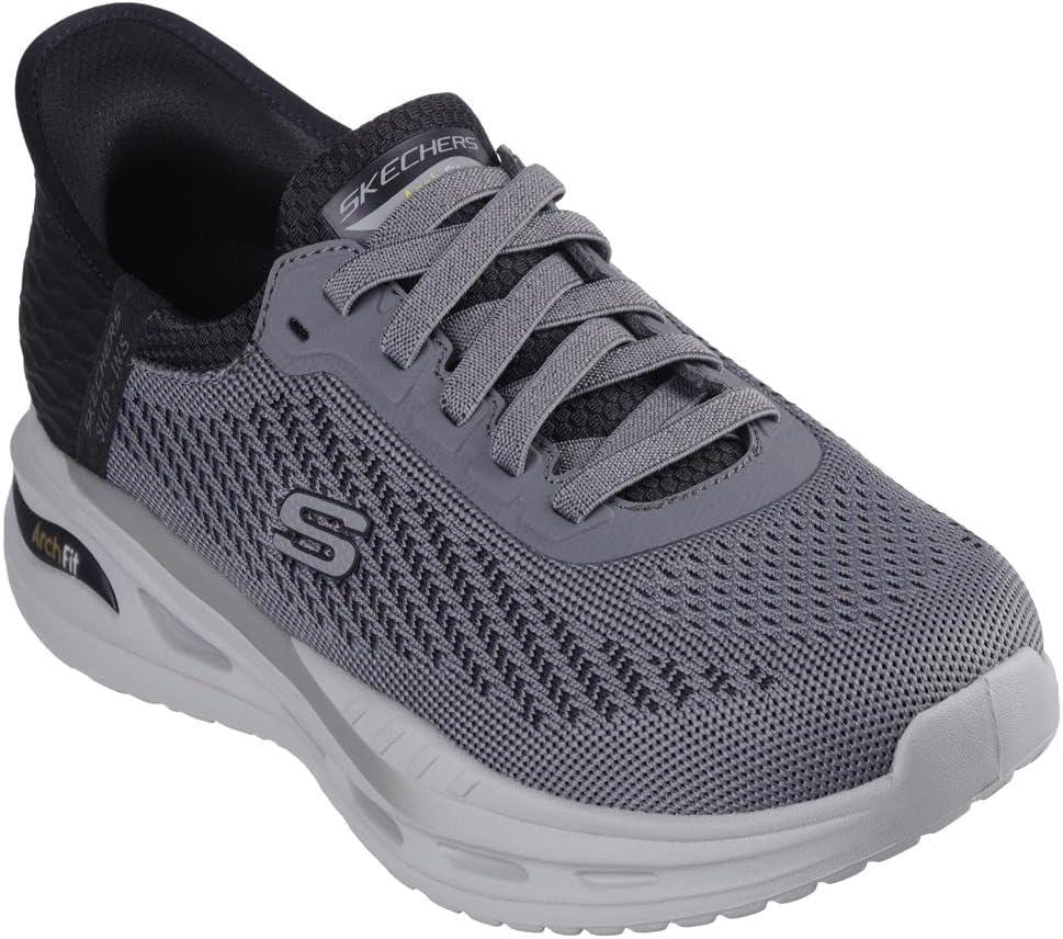 Skechers Men's Arch Fit Orvan-Drex Sneaker (8, Grey/Black)