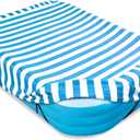 Rectangular Pool Cover,Waterproof Cover for 90" L x 60" W Inflatable Pool, 7' x 4' Rectangle Above Ground Swimming Pool Cover, with Elastic Band Increase Stability(Cover only,Blue)
