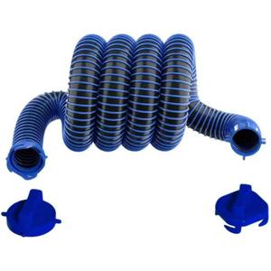 10FT RV Sewer Hose, Fits All Adapters with Swivel Fitting, TPE Heavy Duty Waste Hose for Crush & Abrasion Resistance, Must-Have for Travel Trailer & Camper