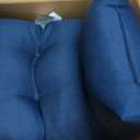 Arden Outdoor Wicker Settee Cushion, 41.5 x 18, Rain-Proof, Fade Resistant Sapphire Blue Leala