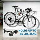 Bike Wall Mount Hanger, Horizontal Bike Rack garage,Cycling Wall Mounted Holder Hook- Heavy-Duty Adjustable Bike Wall Hanger for Road, Mountain and Hybrid Bikes in Garage Apartment & Home