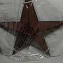 VIVICOMFY 15.5" 2Pcs Metal Barn Stars,Indoor or Outdoor Texas Stars Art,Red Black Rustic Vintage Western Country Farmhouse Home Wall Decor, 15.5inchSet of 2)