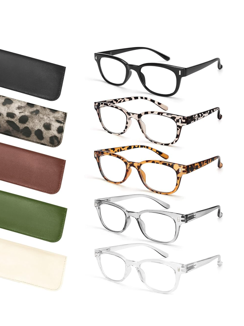 BLS BLUES Reading Glasses for Women, Blue Light Blocking, Vintage Computer Eyewear, +1.25