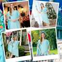 4 PCS Lady Liberty Costume Womens Statue of Liberty Outfit with Accessories for Halloween Cosplay Party (Blue, L)