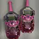 Mini Robot Kids Walkie Talkies 2 Pack,Walkie Talkies for Kids with Backlit LCD Flashlight,3-12 Year Boy Girl Gift,Birthday Christmas Toy Gift,3 KM Range for Camping, Hiking,Outdoor Play (Pink)