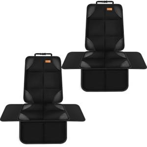 Protector de asiento de automvil, 1 paquete de protectores de asiento, acolchado de tela 600D ms grueso, impermeable, duradero, respaldo antideslizante, proteccin de asiento para nios, adecuado (Negro brillante2)