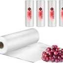 Mr Miracle Plastic Produce Bags for Food Storage - 12"x20" Clear Grocery Bag for Fruits, Vegetables, Bread - Easy Peel-Off Design, Continuous Roll, 1.75" Core, Pack of 1440 Bags [4 rolls]