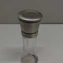 Salt and Pepper Grinder Tall Size - Black Pepper,Herb Shakers Mill Refillable Manual - Stainless Steel Lid - Adjustable Coarseness - Glass Material- Fits in Home, Kitchen, Barbecue (color AA)