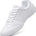 ZVC Cheer Shoes Girls White Cheerleading Shoes for Women Cheer Sneakers Youth Kids (Big Kid 4)