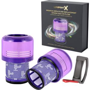 Dyson V11 Filter, 2-Pack Premium True HEPA Replacement Filters for Dyson V11, V11 Animal, V11 Completed/Absolute, Dyson-V15, V15 Filter, V15 Absolute/Submarine with Trigger Clamp, Part no. 970013-02