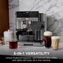 Ninja Luxe Caf Premier 3-in-1 Espresso Machine, Drip Coffee, & Rapid Cold Brew | Built-in Coffee Grinder, Hands-Free Milk Frother, Assisted Tamper for Cappuccinos & Lattes | Stainless Steel | ES601