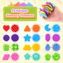 Squishy Fidget Toy Kids Toddlers: 12Pcs Soft Textured Sensory Toys for ADHD, 2 to 3.5 inches