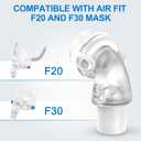 2 Packs Replacement Swivel Elbow Connector for Airfit F20 F30, FSA HSA Eligible, QuiteAir Elbow Quick-Release,Great-Value CPAP Supplies by Medihealer