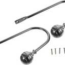 STOBAZA 2pcs Metal Drapery Holdbacks Wall-Mounted Curtain Hooks for Home Decor Stylish and Easy to Install Curtain Tieback Brackets Glossy Black Finish