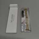 MioHHR Slim Metal Bands Compatible with Apple Watch Bands for Women 49mm 46mm 45mm 44mm 42mm (Series 3/2/1), Stainless Steel Strap Bands for iWatch Series 11 10 9 8 7 6 5 4 3 2 1 SE3/2/1 Ultra 3/2/1, Gold