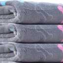 Dog Blankets Washable, 3 Pack Dog Blanket Washable 41" x 31", Fuzzy Soft Pet Mat Throw Cover for Kennel Crate Bed, Blankets for Dogs, Pet Blanket (Grey Bone-3 Pcs, Large (41 in x 31 in))