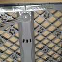 MYPET North States Paws Portable Pet Gate: 26-40" Wide. Pressure Mount. No Tools Needed. Made in USA, 23" Tall, Expandable, Durable Dog Gates for Doorways, Fieldstone Gray