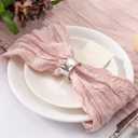 50 Pack Dusty Pink Cheesecloth Napkins Cloth Washable Pink Cotton Napkins Set of 50 Bulk 21x21 Inches for Wedding Baby Bridal Shower Birthday Dinner Party Table Decor