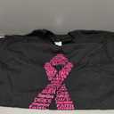 Promotion & Beyond Breast Cancer Awareness Pink Ribbon T-Shirt for Men Breast Cancer Shirts (X-Large, Black)