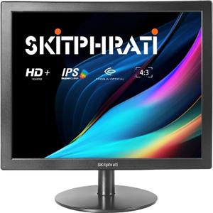 SKitphrati 15 Inch Monitor HD 1024 * 768 Screen with VGA, HDMI, 4:3 Aspect Ratio, 60 Hz, VESA Mountable, TN Panel Monitor for PC, Computer, Laptop, Raspberry Pi, Black