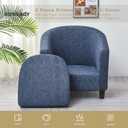 Waterproof Printed Club Chair Slipcover 2 Piece Stretch Accent Barrel Chair Cover Armchair Sofa Slipcovers Removable Tub Chair Cover Furniture Protector Chair Covers for Living Room,Color 76