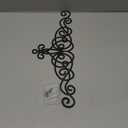 Zhengmy 15.7 x 5.5 Inch Rustic Metal Scroll Wall Art Decor Black Wrought Iron Wall Decor for Home Living Room Bedroom Doorway Over Bed/TV Long Narrow Hanging Ornaments