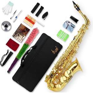 SLADE Saxophone Eb Alto Saxophone for Beginner Students, Saxaphone Adult, Saxophone Alto, Beginner Saxophone, Alto Saxaphone, Saxofon Alto, Saxophone, Gold