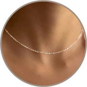 Annika Bella Choker Necklace, 925 Sterling Silver Chain, Short Collar, Chokers for Women, Simple Jewelry, Layering Necklaces, Gifts for Women