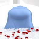 Silicone Bath Pillow for Tub  Ergonomic Bathtub Headrest with Inflatable Air Cushion, Non-Slip Suction Cups & Neck/Back Support  Comfortable Spa Bath Accessory for Relaxation (Blue)