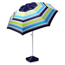 8FT Large Beach Umbrella with Level 7 Wind Resistance, Sand Anchor, Portable Outdoor Umbrella with UPF50+ UV Protection, Tilt Sun Shelter for Beach, Patio, Yard