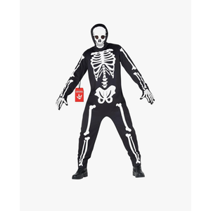 Morph Mens Skeleton Costume, Adult Skeleton Costume, Halloween Skeletons Suit Adults, Halloween Costumes for Men, L