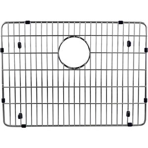 EBG1914 Stainless Steel Sink Grid Protectors Fit for Elkay Kitchen Sink, 19 x 14 Inch Bottom Protector Grid with Rear Drain for Single Bowl Kitchen Sink Bottom