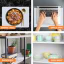 Shelf Liners for Kitchen Cabinets Refrigerator Liners Waterproof & Oil-Proof Kitchen Cupboard Liner Non-Slip Drawer Mats EVA Material Non Adhesive Fridge Liner for Shelves-White 11.8 x 236.2 Inches