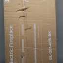 DUMOS 36 Inch Electric Fireplace Wall Mounted/Recessed/Free Standing Space Heater with Remote Control Adjustable Flame Colors Touch Screen Energy Saving, Black