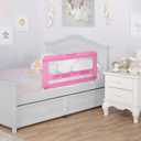Dream On Me Lilibet Mesh Safety Bed Rail in Pink for Twin, Full and Queen Size Bed, Bed Rail for Toddler