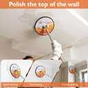 Drywall Pole Sander with Extension Pole, 360 Rotation Wall Sander with 10 PCS Sanding Sheets (80/100/120/180/240Grit), Pole Sanding Tool for Painted Walls and Ceilings