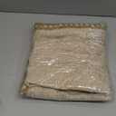 Phantoscope Pack of 2 Farmhouse Decorative Solid Throw Decorative Pillow Cover Burlap Linen Trimmed Tailored Edges Beige 20 x 20 inches, 50 x 50 cm