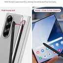 Miimall for Galaxy Z Fold 7 Case with S Pen Stylus Holder Slot [Military Grade Drop] [Built-in Clear Screen & Invisible Kickstand] Slim Thin Protective Phone Case for Galaxy Z Fold 7 5G Cover Silver